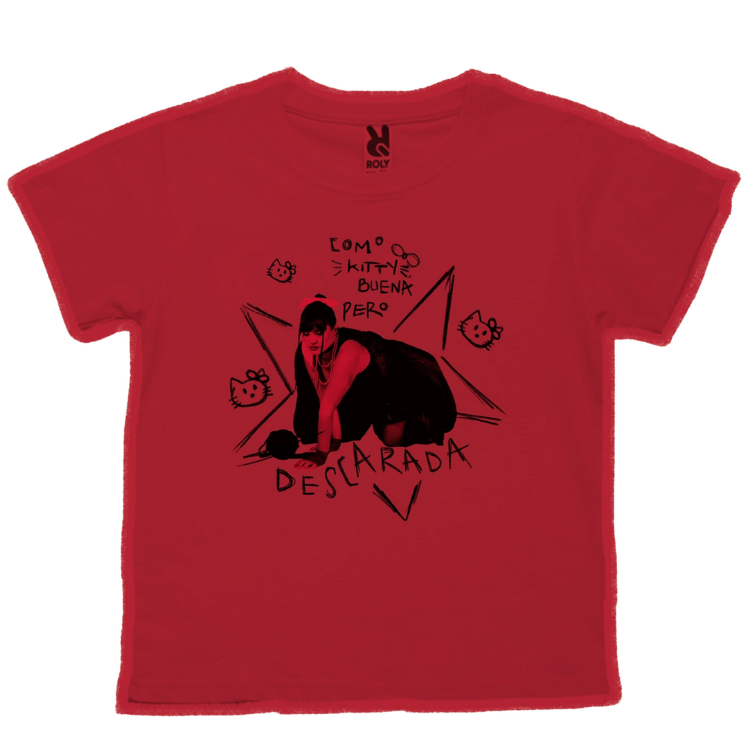 Camiseta "Kitty buena" ROJA